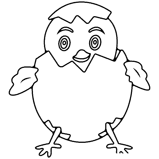 Baby Chick Coloring Page